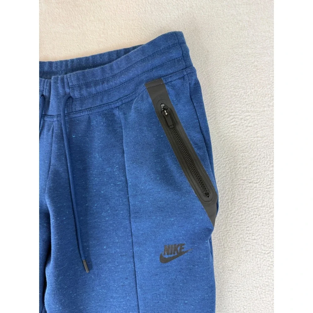 Nike Tech Fleece Joggers Mens Size Medium Blue Heathered Tapered Sweatpants